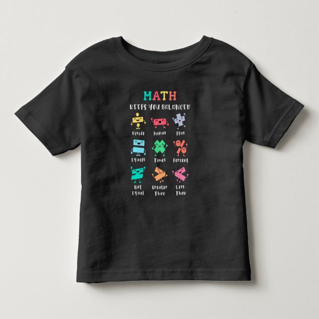 Camiseta Infantil A matemática mantém você equilibrado (Frente)
