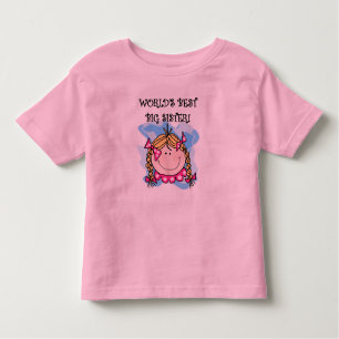 Camiseta Infantil A melhor irmã mais velha do mundo loiro