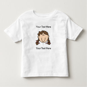 Camiseta Infantil A menina feita sob encomenda Brown trança o