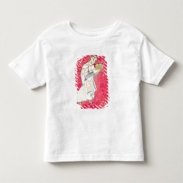 Camiseta Infantil A monge Ruodprehet que apresenta seu livro (Frente)