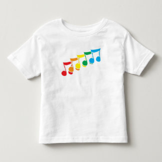Camiseta Infantil A música do arco-íris nota o t-shirt da criança