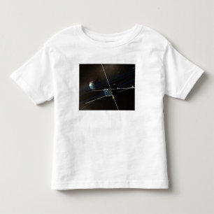 Camiseta Infantil A nave espacial de cinco THEMIS na órbita