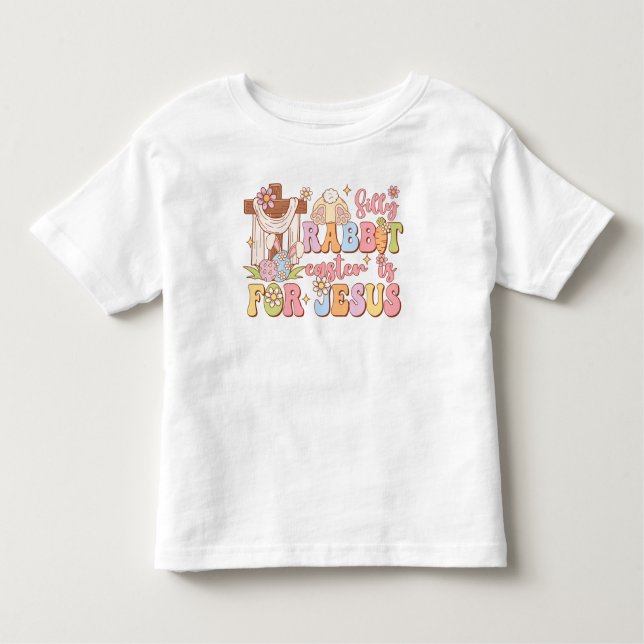 Camiseta Infantil A Páscoa do Coelho Bobo Cristão é para Jesus (Frente)