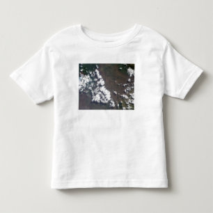 Camiseta Infantil A pena aumenta do vulcão de Nyiragongo no manual