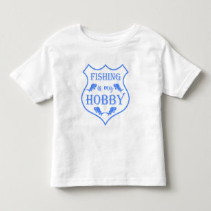 Camiseta Infantil A pesca é a minha citação do escudo hobby na crist