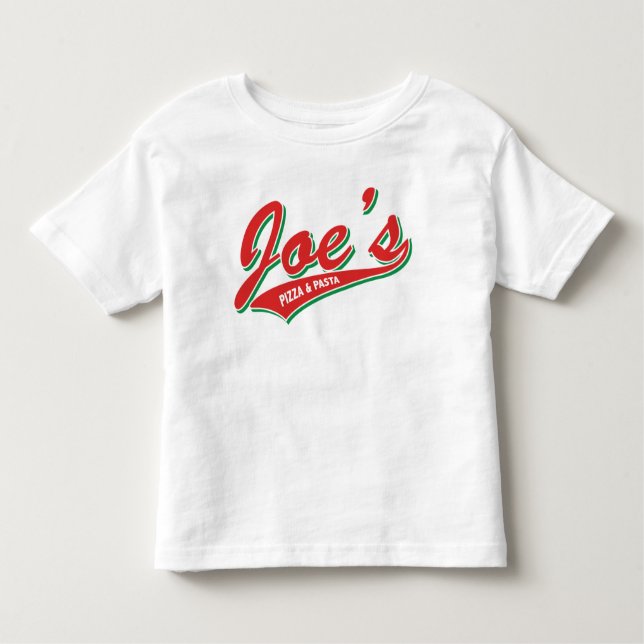 Camiseta Infantil A pizza & a massa de Joe (Frente)