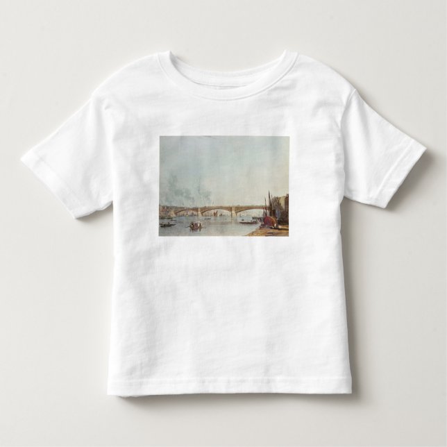 Camiseta Infantil A ponte de Southwark, fronteia para o oeste, de (Frente)
