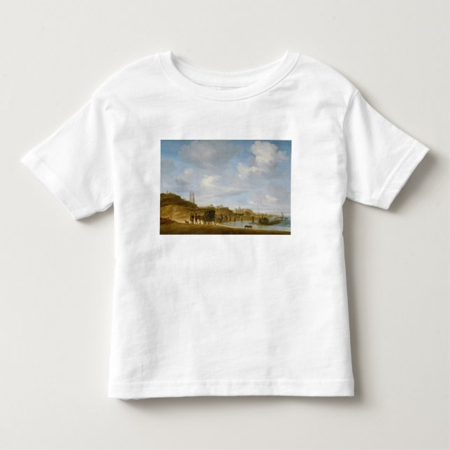 Camiseta Infantil A praia em Egmond-an-Zee (Frente)