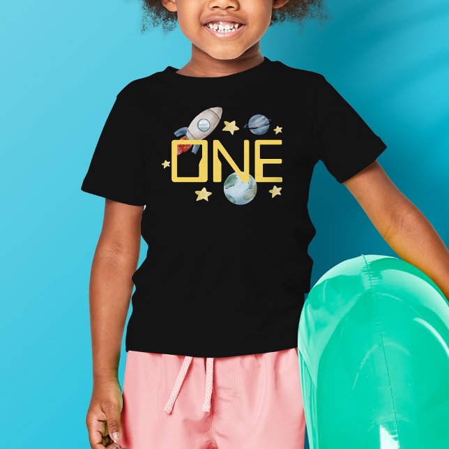 Camiseta Infantil A Primeira Viagem Do primeiro aniversario Espacial (Space Birthday Party Shirt)