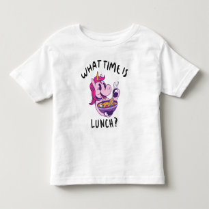 Camiseta Infantil A que horas é o almoço