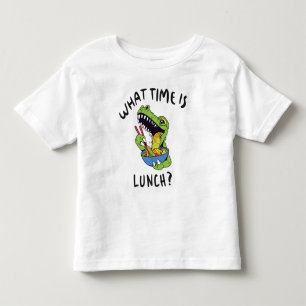 Camiseta Infantil A que horas é o almoço