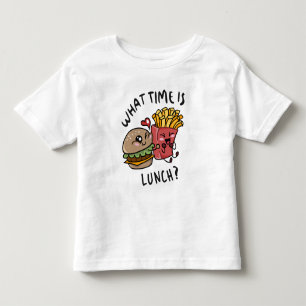 Camiseta Infantil A que horas é o almoço