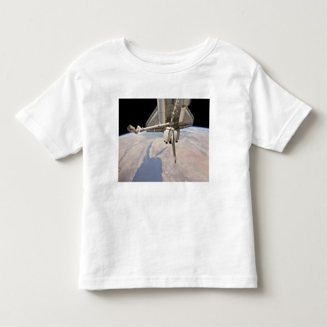 Camiseta Infantil A seção de jangada do ônibus espacial encaixado (Frente)