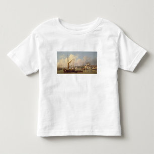 Camiseta Infantil A Tamisa e a torre de Londres suposta em t
