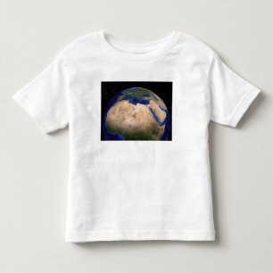 Camiseta Infantil A terra de mármore azul 3 da próxima geração