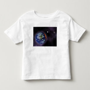 Camiseta Infantil A terra mostrada nas bordas exteriores