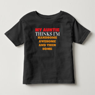 Camiseta Infantil A tia acha que sobrinho é incrível