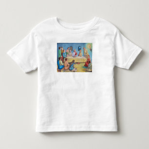 Camiseta Infantil A Última Ceia: Jesus e os Discípulos