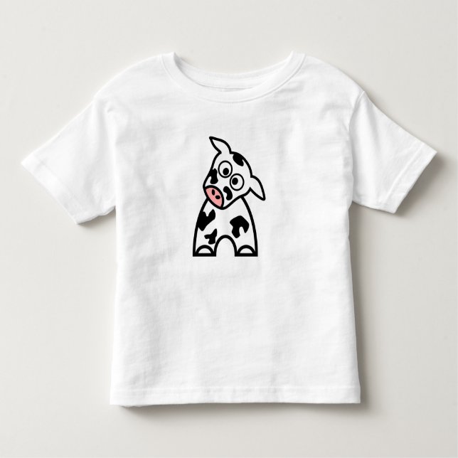Camiseta Infantil A vaca caçoa o t-shirt (Frente)