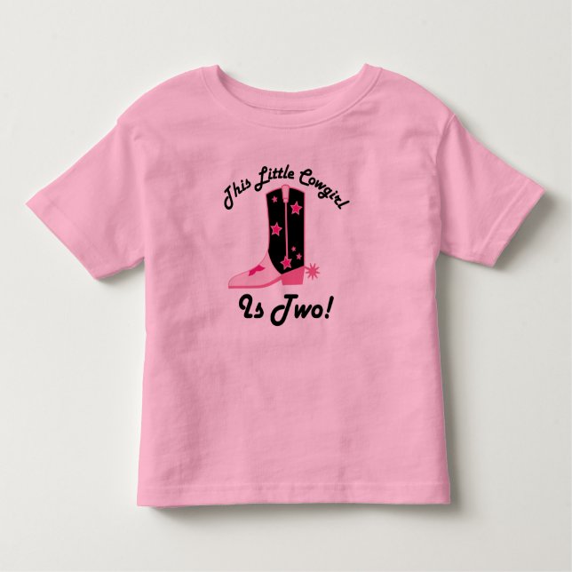 Camiseta Infantil A vaqueira pequena do segundo aniversário é Tshirt (Frente)