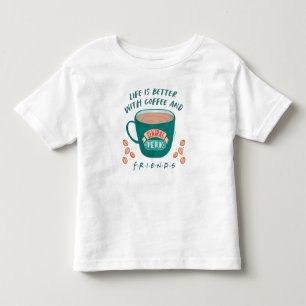 Camiseta Infantil A vida é melhor com café e amigos™