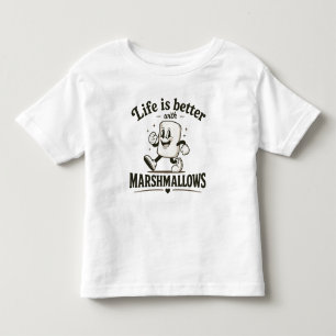 Camiseta Infantil A vida é melhor com marshmallows