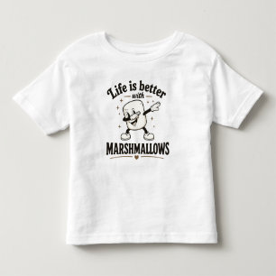 Camiseta Infantil A vida é melhor com marshmallows