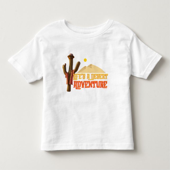 Camiseta Infantil A vida é uma aventura desértica (Frente)