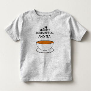 Camiseta Infantil A vida exige determinação. E chá. ( © Mira) Tee