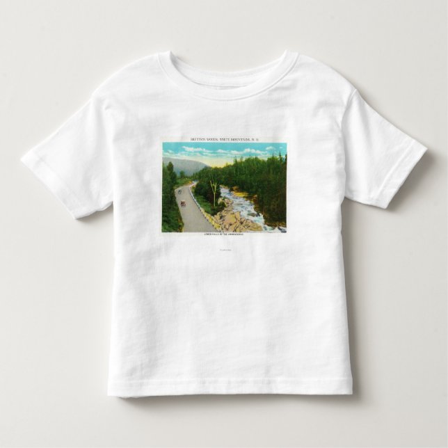 Camiseta Infantil A vista do Ammonoosuc abaixa quedas (Frente)
