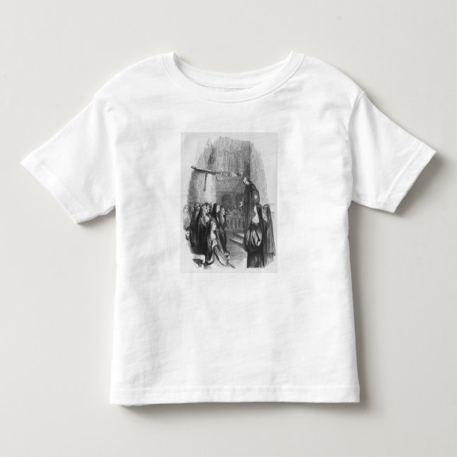 Camiseta Infantil Abelard que preaching em Paraclete (Frente)