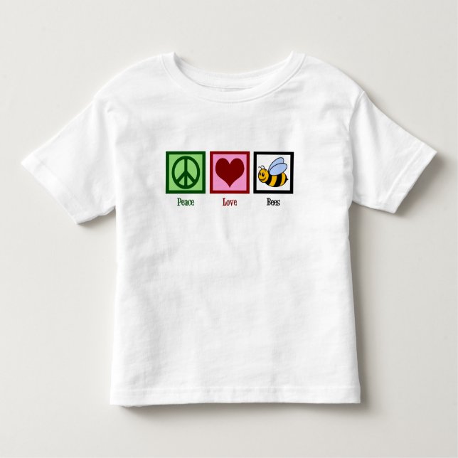 Camiseta Infantil Abelhas De Amor Pela Paz (Frente)