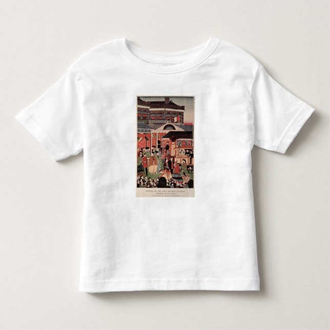 Camiseta Infantil Abertura da primeira estrada de ferro em Japão (Frente)