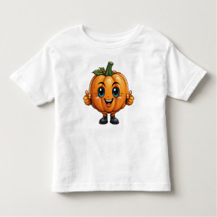 Camiseta Infantil Abóbora Adorável com rosto