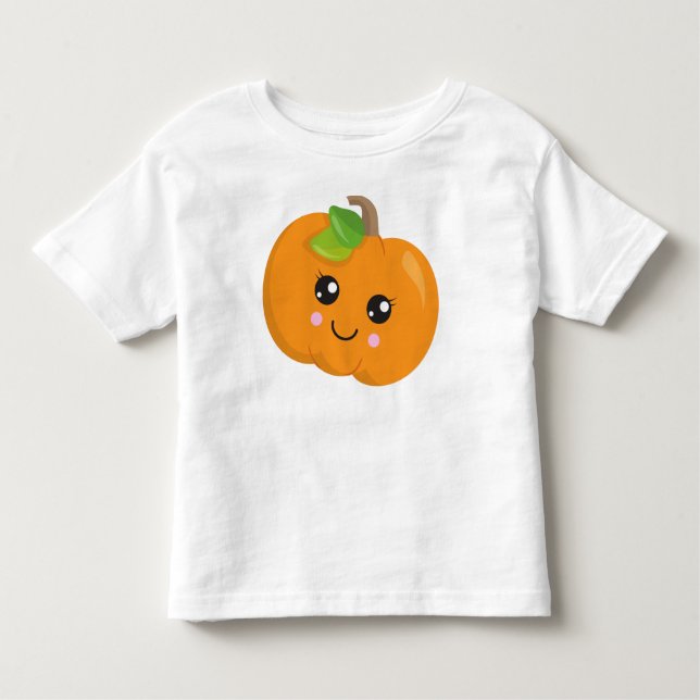 Camiseta Infantil Abóbora De Halloween, Abóbora Sorridente, Truque O (Frente)