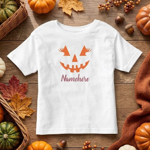 Camiseta Infantil Abóbora de Halloween Personalizada Feminina Jack O