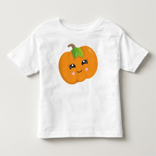 Camiseta Infantil Abóbora De Halloween, Truque Ou Tratamento, Abóbor (Frente)