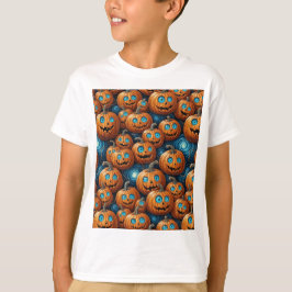 Camiseta Infantil Abóbora Divertida de Halloween