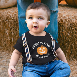Camiseta Infantil Abóbora Mais Fofa do Canto para Meninos no Hallowe