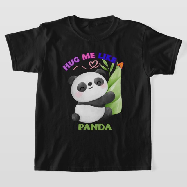 Camiseta infantil - Abraçar-me como um 🐼 de Panda (Postura )