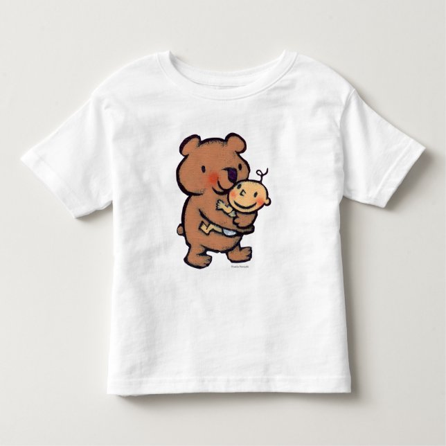Camiseta Infantil Abraço de urso grande de Leslie Patricelli Brown (Frente)