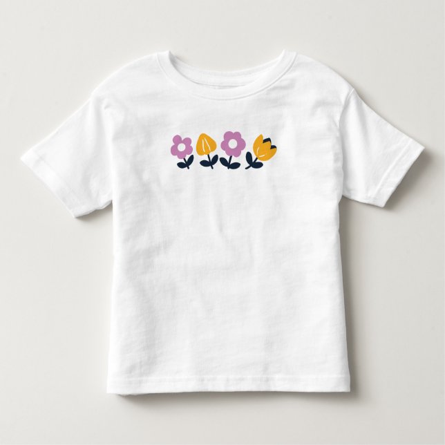 Camiseta Infantil Abraços e Narizes Molhados de abril - Parte Floral (Frente)