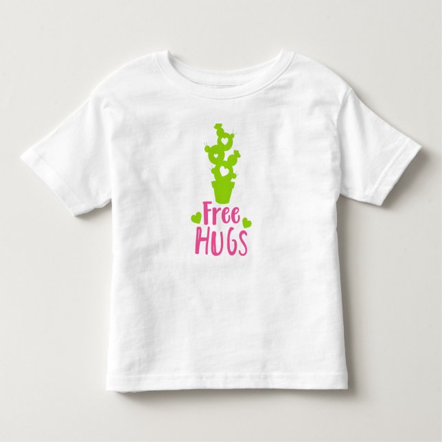 Camiseta Infantil Abraços Gratuitos, Cactus, Cactos, Succulent, Plan (Frente)