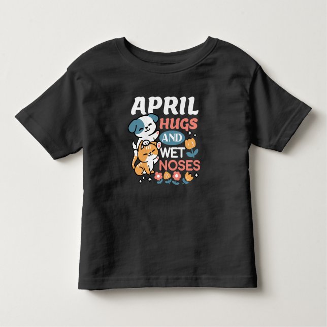 Camiseta Infantil Abraços, Narizes Molhados e Primavera - Pet Reprod (Frente)