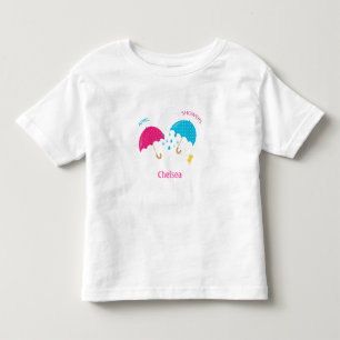 Camiseta Infantil Abril Chás Rainy Day Guarda-chuvas com nome