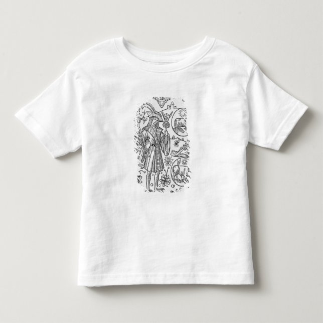 Camiseta Infantil Abril, flores, Aries (Frente)