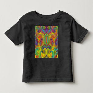 CAMISETA INFANTIL ABSTRATO DE ARTE COLORIDA GEOMÉTRICA