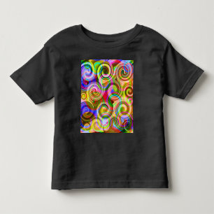 Camiseta Infantil Abstrato geométrica do Rolamento Pastel