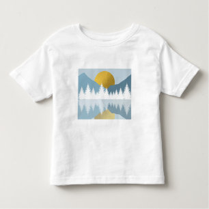 Camiseta Infantil Abstrato Landscape Ouro Winter Sunset Sunrise