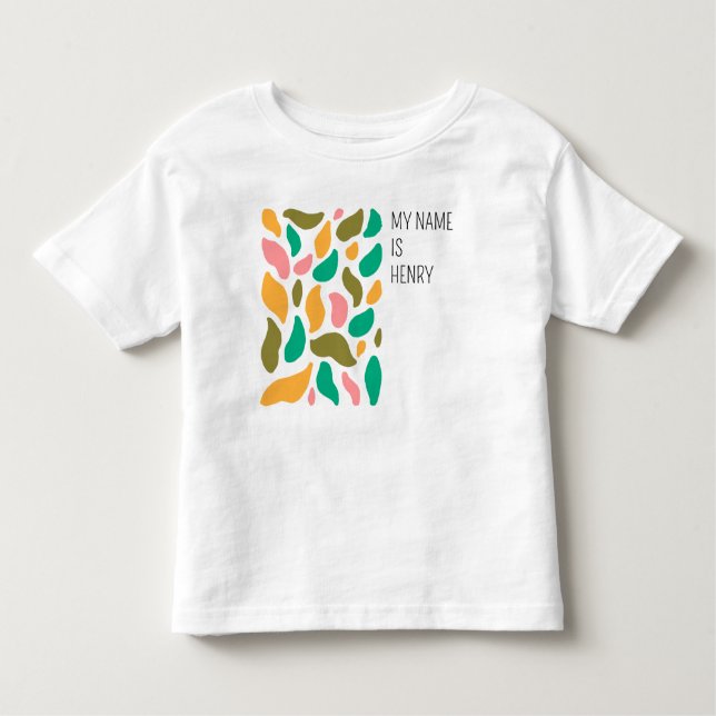Camiseta Infantil Abstrato Leaf Pattern Toddler T-Shirts (Frente)